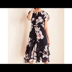 ANN TAYLOR Brand new Floral Tiered Flounce Dress.